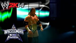 WWE 2K14 30 Years of WrestleMania  Universe Era Part 2 Triple H vs Randy Orton [upl. by Adnohsirk]