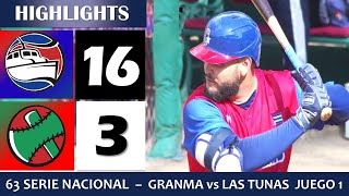 🔴 63 Serie Nacional  Highlights Granma vs Las Tunas Juego 1 9324 [upl. by Nnanaej188]