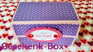 Basteln Geschenkbox aus Papier  Treatbox  DIY [upl. by Kare]