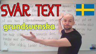 Svår text grundläggande svenska SFI [upl. by Choo]