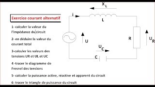 exercice courant alternatif  circuit RLC série darija [upl. by Junius112]