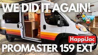 INSANE Camper Van Build ProMaster 159 with HappiJac [upl. by Eelta]