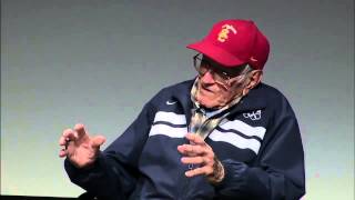 Louis Zamperini visits his alma mater University of Southern California [upl. by Eart]