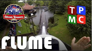 THE FLUME  Alton Towers  on ride POV  GoPro [upl. by Leahcimnhoj]