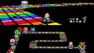 Super Mario Kart SNES  Rainbow Road Special Cup 150cc record [upl. by Eidnyl]