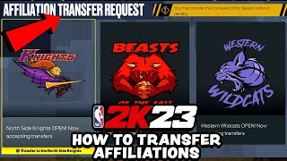 How To Change Affiliations In NBA 2K23 The City Next Gen [upl. by Trilby]