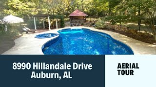 Fly Around 8990 Hillandale Drive in Auburn AL on 585 Acres auburnrealestate pool dronevideo [upl. by Atalaya]