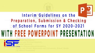 New Interim Guidelines for School Forms Checking in the New Normal SY 20202021 with FREE POWERPOINT [upl. by Quinn637]