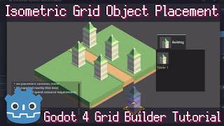 How to Setup Object Placement Gameplay for Isometric Game  Grid Builder Plugin for Godot 4 Tutorial [upl. by Lebana825]