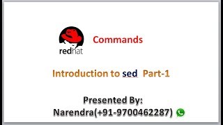 Sed Command Introduction  PARTA [upl. by Islek820]