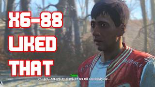 X688 likes my options in Confidence Man mission Fallout 4 [upl. by Cliffes]