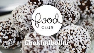 Chokladbollar  Steg för steg  FoodClub [upl. by Pattie823]