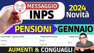 MESSAGGIO INPS 📑 PENSIONI GENNAIO 2024 ➜ RIVALUTAZIONE AUMENTI ma CONGUAGLIO IRPEF TAGLIA IL NETTO [upl. by Arliene570]