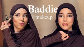 Baddie makeup tutorial  chubby face makeup [upl. by Shama]