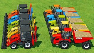 EXCAVATIONS WORK with CLAAS HARVESTERS and TRUCKS  CORN  Farming Simulator 22 [upl. by Alegnaed]