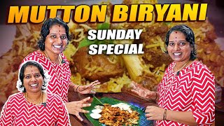 இன்னைக்கி SUNDAY Special பார்க்கலாமா My Special Mutton Biriyani 😋😋 sathishanitha vlog briyani [upl. by Clawson]