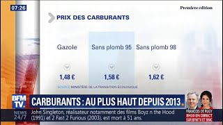 Carburants le prix de lessence au plus depuis 2013 le diesel continue de grimper [upl. by Bonina]