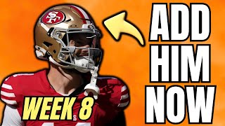 Week 8 Waiver Wire Pickups TONS OF WRS [upl. by Rastus]