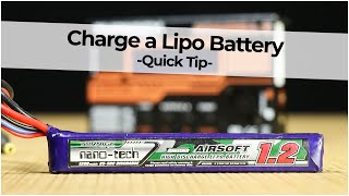 How to Charge a Lipo Battery  Airsoft Quick Tip [upl. by Idel]