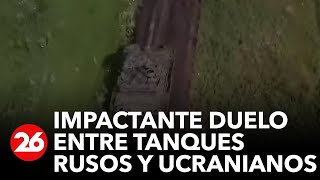 GUERRA RUSIAUCRANIA  Duelo entre tanques rusos y ucranianos a menos de 10 metros de distancia [upl. by Agle]