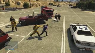 GTA V Prison Guard Kills Firefighter part 9 [upl. by Aneele]