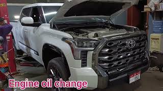 How To change oil Toyota Tundra Platinum 20222024 [upl. by Lohman272]