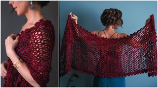 StepbyStep How to Crochet a Super Easy Flower Inspired Shawl Beginner Level Pattern – Cassia [upl. by Chapland976]