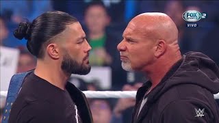 Goldberg regresa y confronta a Roman Reigns Campeonato Universal  WWE Smackdown 04022022 Español [upl. by Kopp]