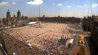 Sismo en la cdmx 19 de septiembre 2017 visto desde el Zócalo [upl. by Cissej]