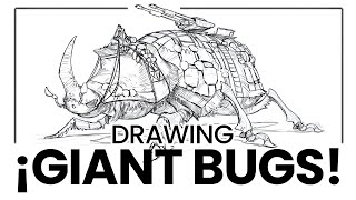 Drawing giant rideable bugs in photoshop [upl. by Ydnyc]