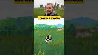 Stonjourner Caught in Stonehenge shorts pokemongo pokemon [upl. by Nirda]