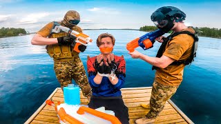 NERF WAR ESCAPE THE LAKE HOUSE [upl. by Fiden]