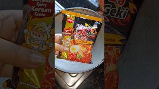 Nissin Korean spicy noodles chicken shortsfeed shortsyoutube shortsviral shorts short [upl. by Artap]