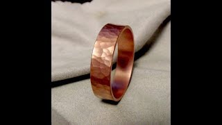 How to make a hammered Copper ring [upl. by Takara]