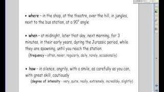 adverbials 7b  function and structure [upl. by Anorahs]