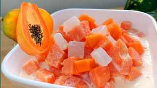 EASY PAPAYA DESSERT RECIPE [upl. by Inotna]