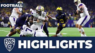 No 2 Washington falls short against No 1 Michigan  2024 CFP National Championship Highlights [upl. by Nnyltiak360]