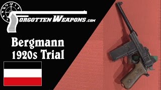 Bergmann 1920s Experimental Military Trials Pistol [upl. by Anyk492]