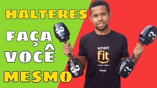 como fazer Halteres caseiro simples fácil [upl. by Isaiah]