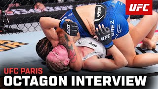 Ailin Perez Octagon Interview  UFC Paris [upl. by Warrin]