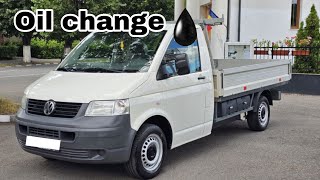 Volkswagen Transporter T5 19 TDi oil change [upl. by Nieberg]