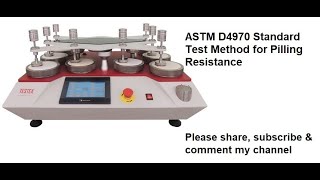 ASTM D4970 Standard Test Method for Pilling Resistance [upl. by Muriah571]