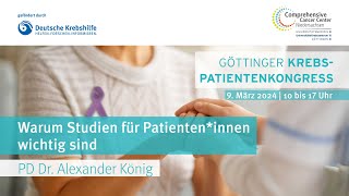 Krebspatientenkongress  Warum Studien für Patienteninnen wichtig sind [upl. by Dunstan]