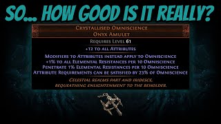 Everything about the New Amulet Crystallised Omniscience Explained [upl. by Shama3]