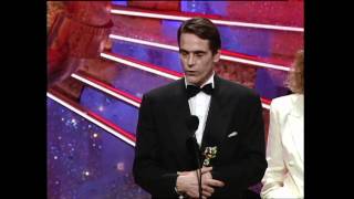 Jeremy Irons Wins Best Actor Motion Picture Drama  Golden Globes 1991 [upl. by Aipmylo]