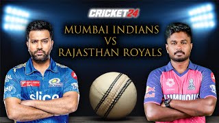 Mumbai Indians VS Rajasthan Royals  Career Mode  Cricket 24 Live [upl. by Eceela]