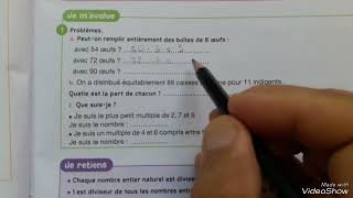 Multiples et Diviseurs p 29 Faire des maths 6ème année primaire [upl. by Atirahs]