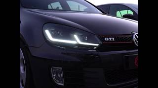 VW Golf Mk6 Sequential Tri LED Projector Headlights [upl. by Salakcin841]