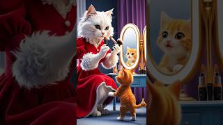 Adorable Kitten Gets Into Mom’s Makeup cat cute kitten [upl. by Boswall]