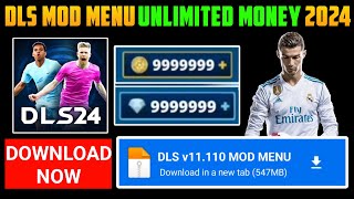 Dream league Soccer v11110 Mod Menu 2024  DLS Mod Menu 11110 Get Unlimited Coins amp Gems 2024 [upl. by Arundell475]